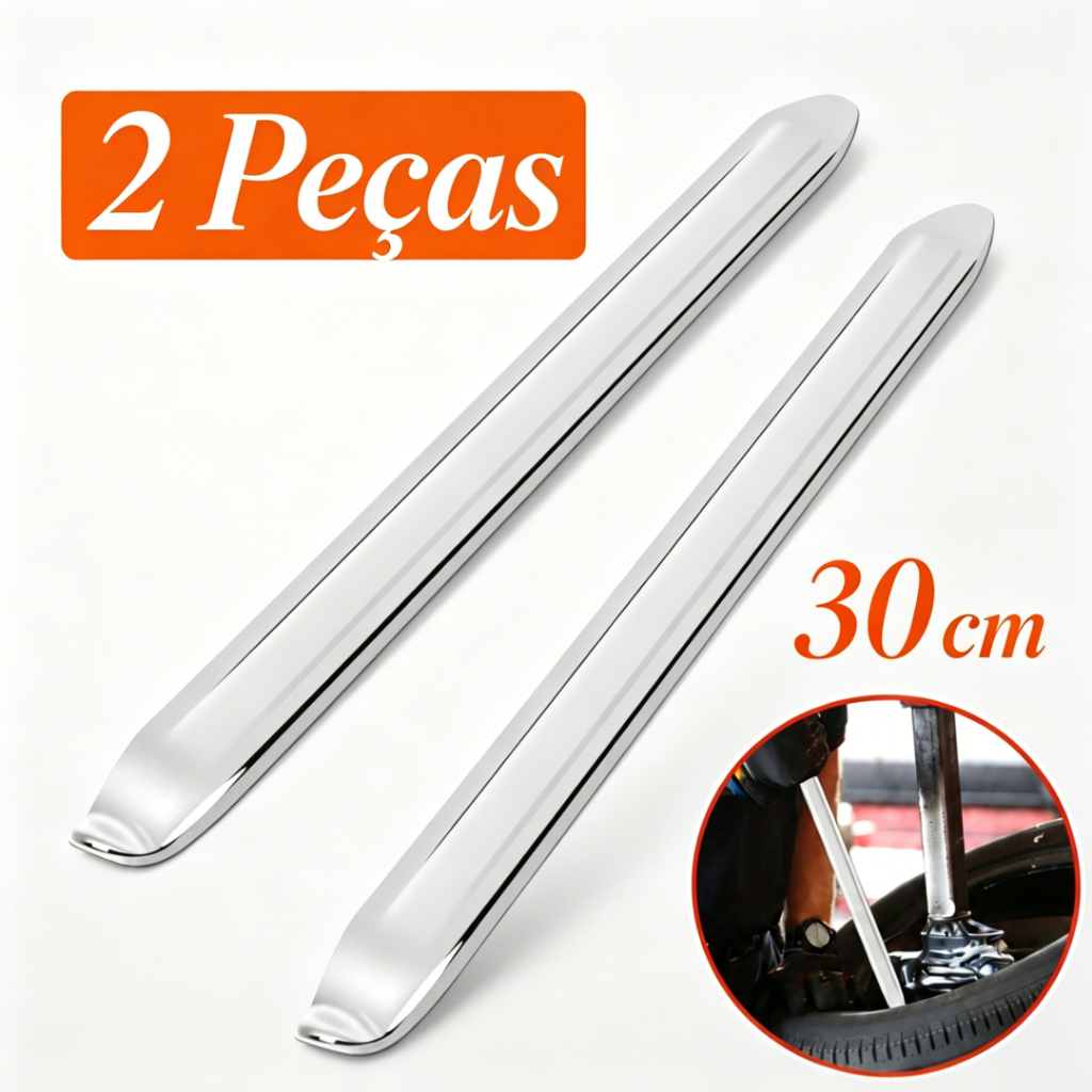 Kit 2 Espátulas Borracheiro Chata 30cm Para Desmontar Pneus Forte e durável