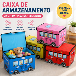 Caixa Organizadora de Guarda Roupa Infantil 23L Armazenamento de brinquedos para Criança