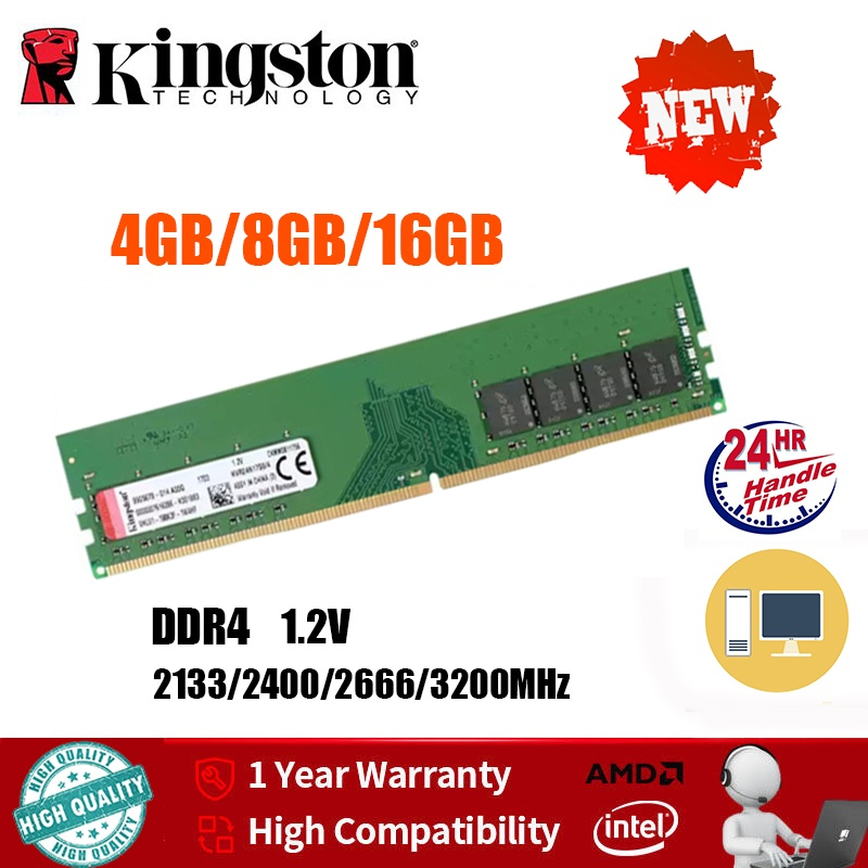 Envio Rápido Memória DDR4 Kingston 4GB/8GB/16GB Desktop RAM DDR4 DIMM 2133/2400/