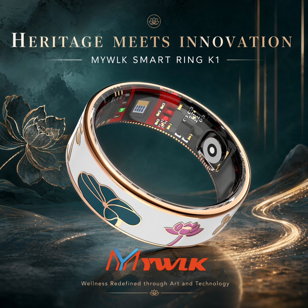 MYWLK Novo Anel Inteligente De Gerenciamento De Saúde , Monitor De Sono De Oxigênio No Sangue E Frequência Cardíaca , Es