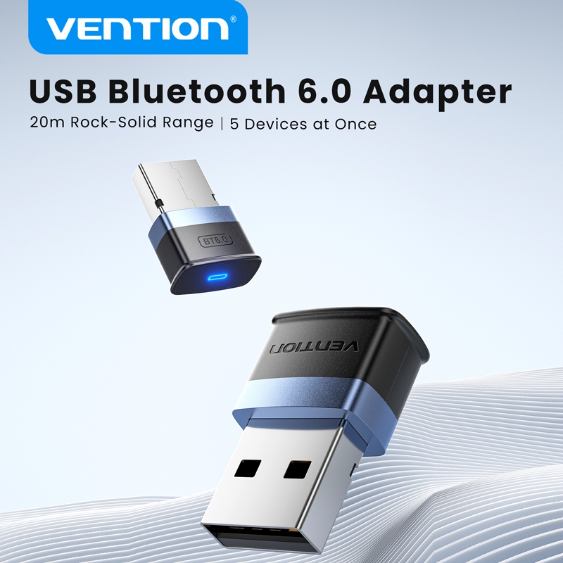 Vention Bluetooth 6.0 USB Adaptador De 5 Dispositivos 20m Para Notebook De Jogos De PC