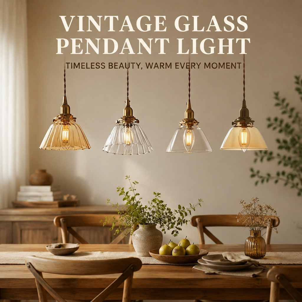 Lustres De Vidro Retrô , Luminária De Teto Pendente Minimalista Nórdica Para Sala De Jantar , Estar , Quarto E Lâmpada D