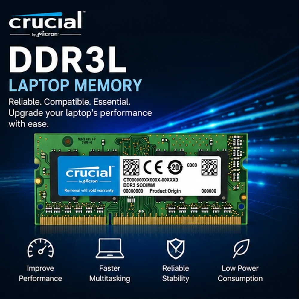 Memória Crucial Para Laptop ddr3L 16gb 1.35V 1600mhz SODIMM PC3-12800S PC3L RAM 204pin
