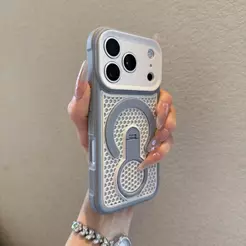 Capa de telefone magnética de dissipação de calor em favo de mel Premium com suporte, adequada para iPhone 11 12 13 14 1