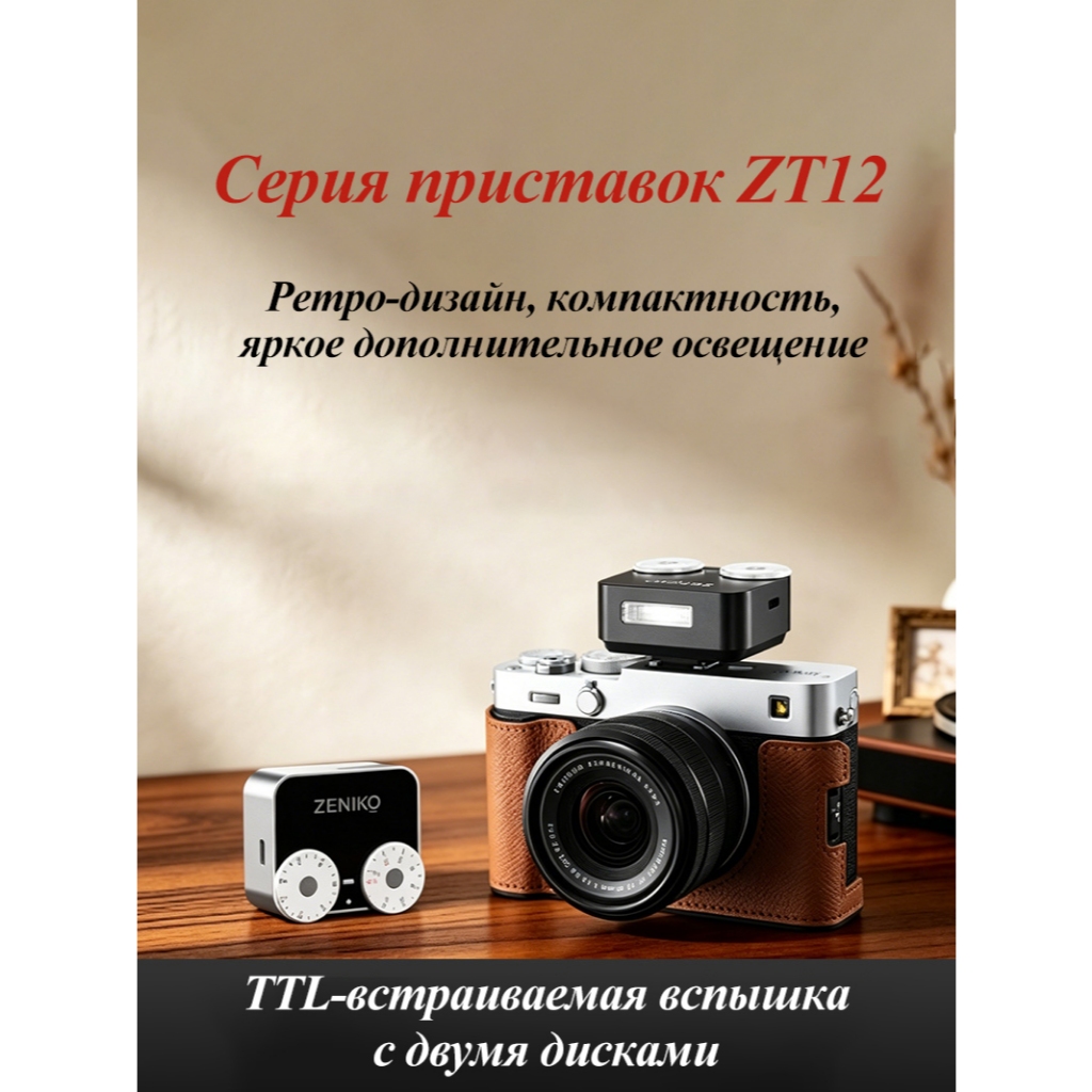 ZENIKO ZT12 Dual-Dial TTL No Flash Da Câmera