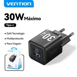 VENTION Carregador USB Rápido Duas Portas A + C 30W Para De Parede Telefônica