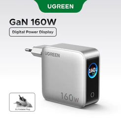 Carregador Rápido UGREEN 160W 4 Portas Ue GaN (USB-C * 3/A * 1) Para Iphone/Samsung/Computador/Ipad