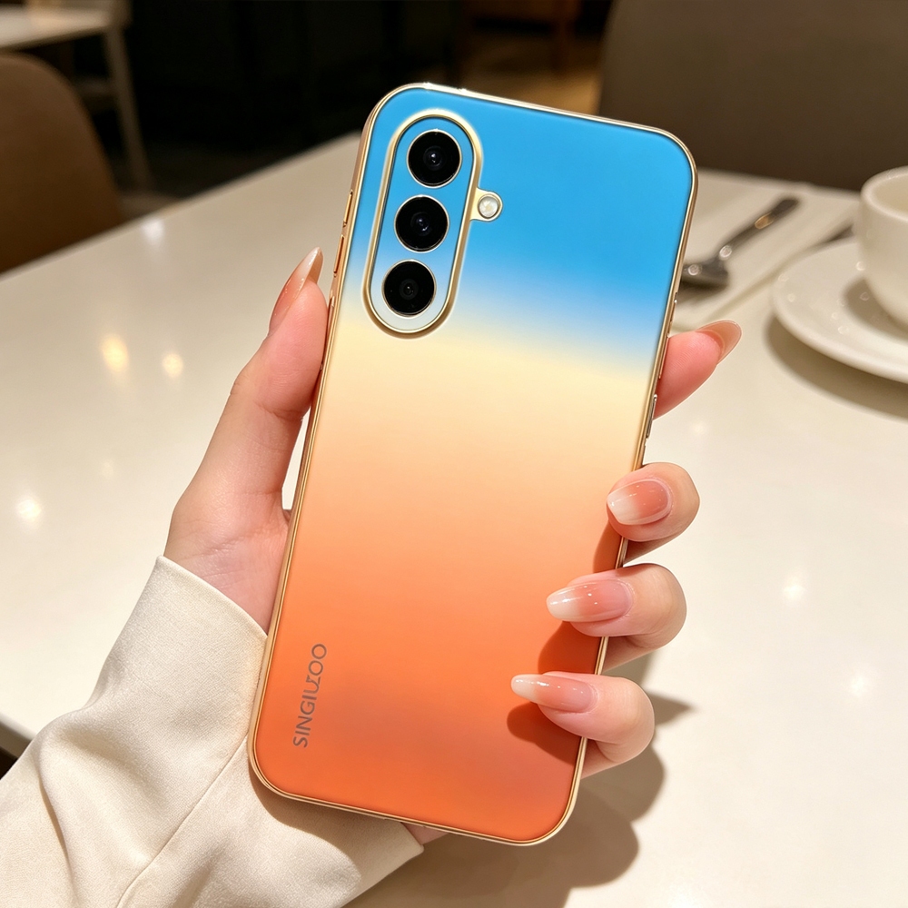 Para Samsung Galaxy A57 A56 A55 A54 A37 A36 A35 A34 A27 A26 A25 A24 A18 A17 A16 A15 A14 5G Chapeamento Fosco Gradiente H