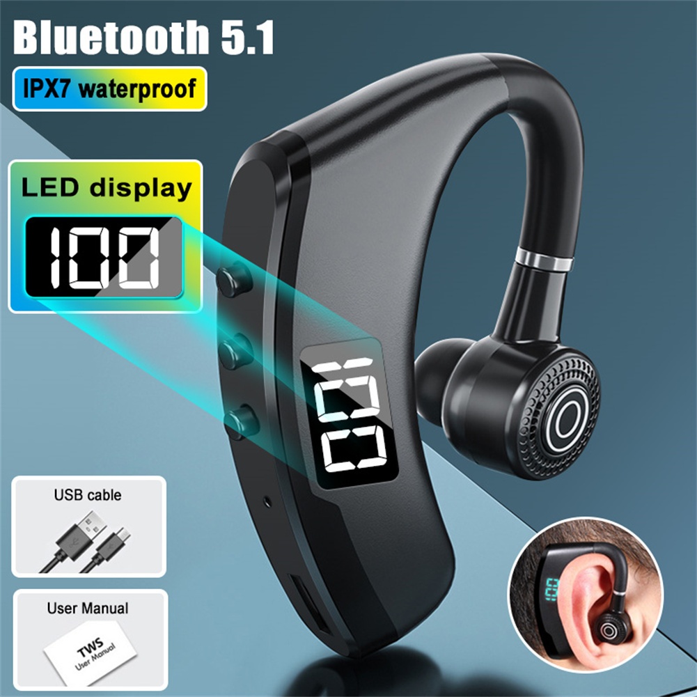 Fones De Ouvido Bluetooth Sem Fio Fone Handsfree Com Microfone HD Para Motorista Esporte Telefone