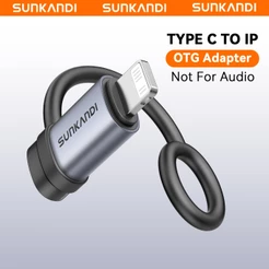 Adaptador SUNKANDI Type C Para L Conector De Celular IP Suporta Carregamento Rápido 3A