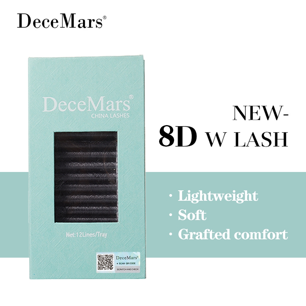 DeceMars Novo 8D-Extensão De Cílios Em Forma De W (12 Linhas/Bandeja) — imagem 2 de 2