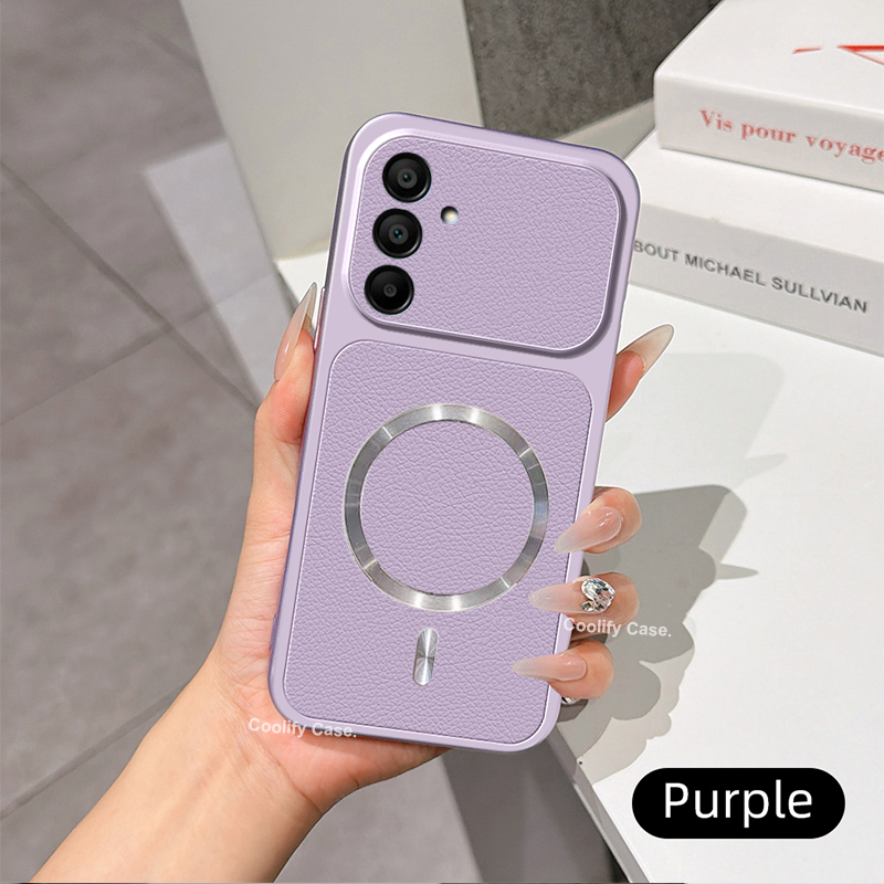 Capinha é pra Samsung A05s A55 A15 A25 A35 A14 A54 A37 A24 A04s Capa Magnética Caixa de telefone de couro luxuoso