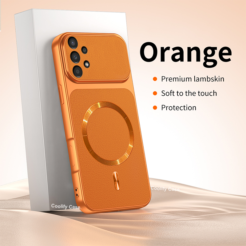 Capinha é pra Samsung A32 A52 A73 A13 A53 A33 A23 A52s Capa Magnética Caixa de telefone de couro luxuoso