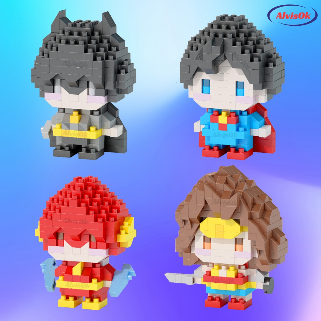 Mini Blocos Super Heróis e Anime Figura Colecionável Brinquedo Criativo