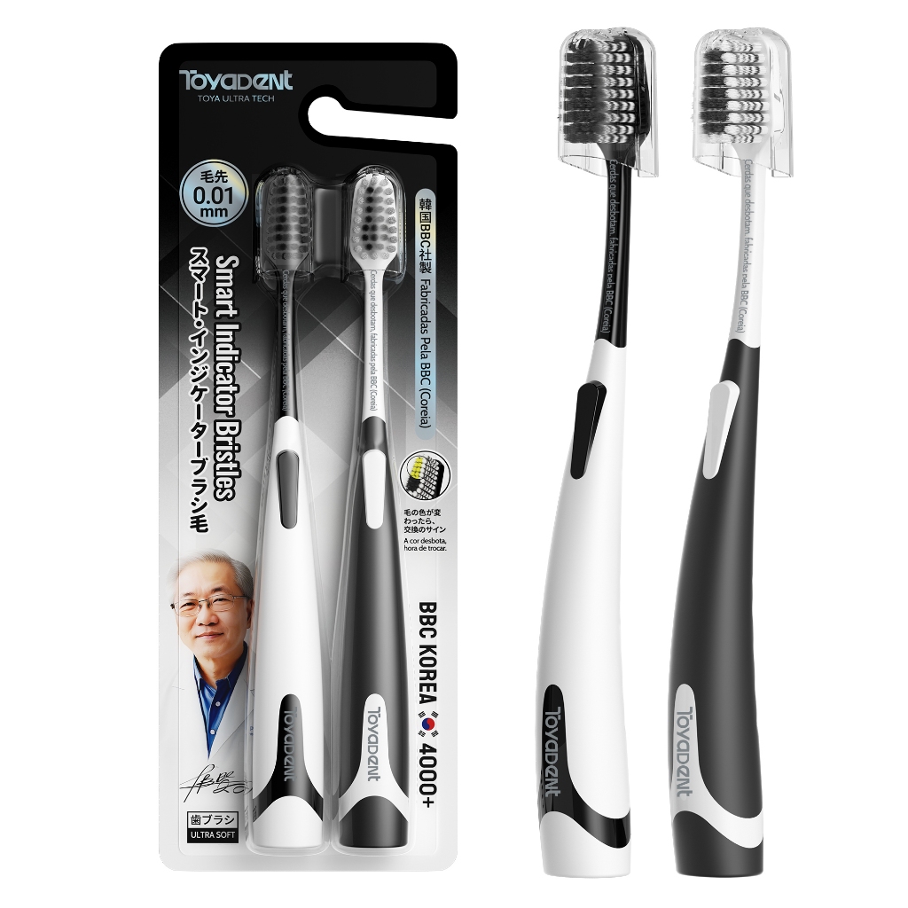 ToyaDent Escova Adulto Cabeça Larga 15mm,5000+ Cerdas Ultramacias 0,10mm+Capa Protetora