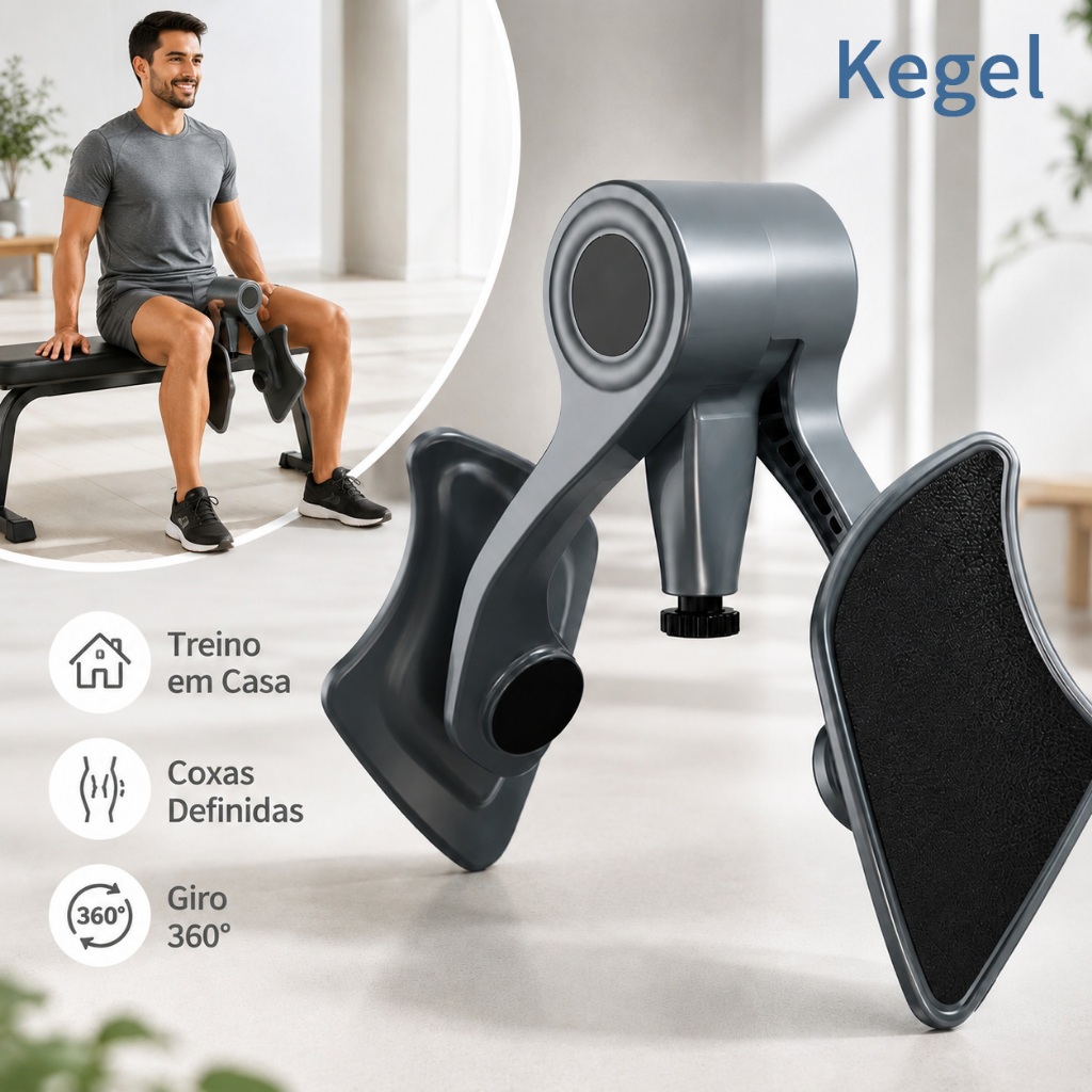Exercitador de Kegel masculino Pelvis Coxa Perna Quadril Adutora Treino Fisioterapia Exercicio Academia Mov