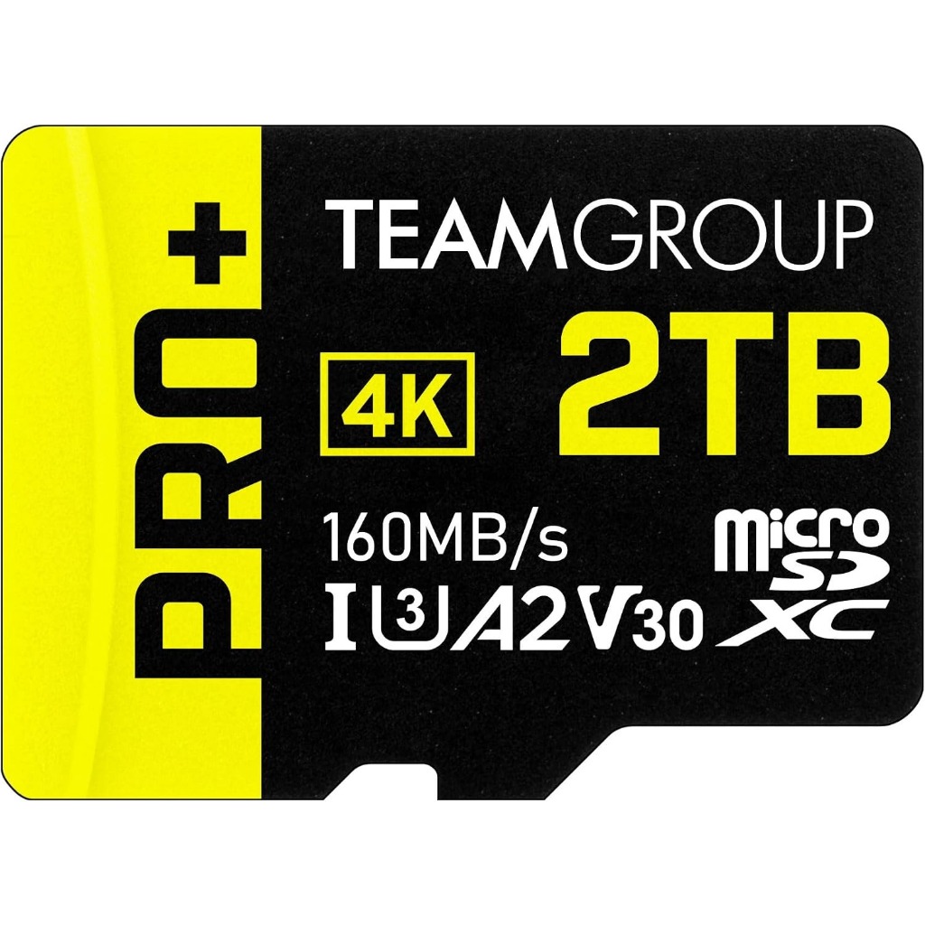 Cartão TEAMGROUP A2 Pro Plus 2 Tb Micro SDXC UHS-I U3 A2 V30 , R/W Até 160/110 MB/s Para Nintendo-Switch , Steam Deck ,