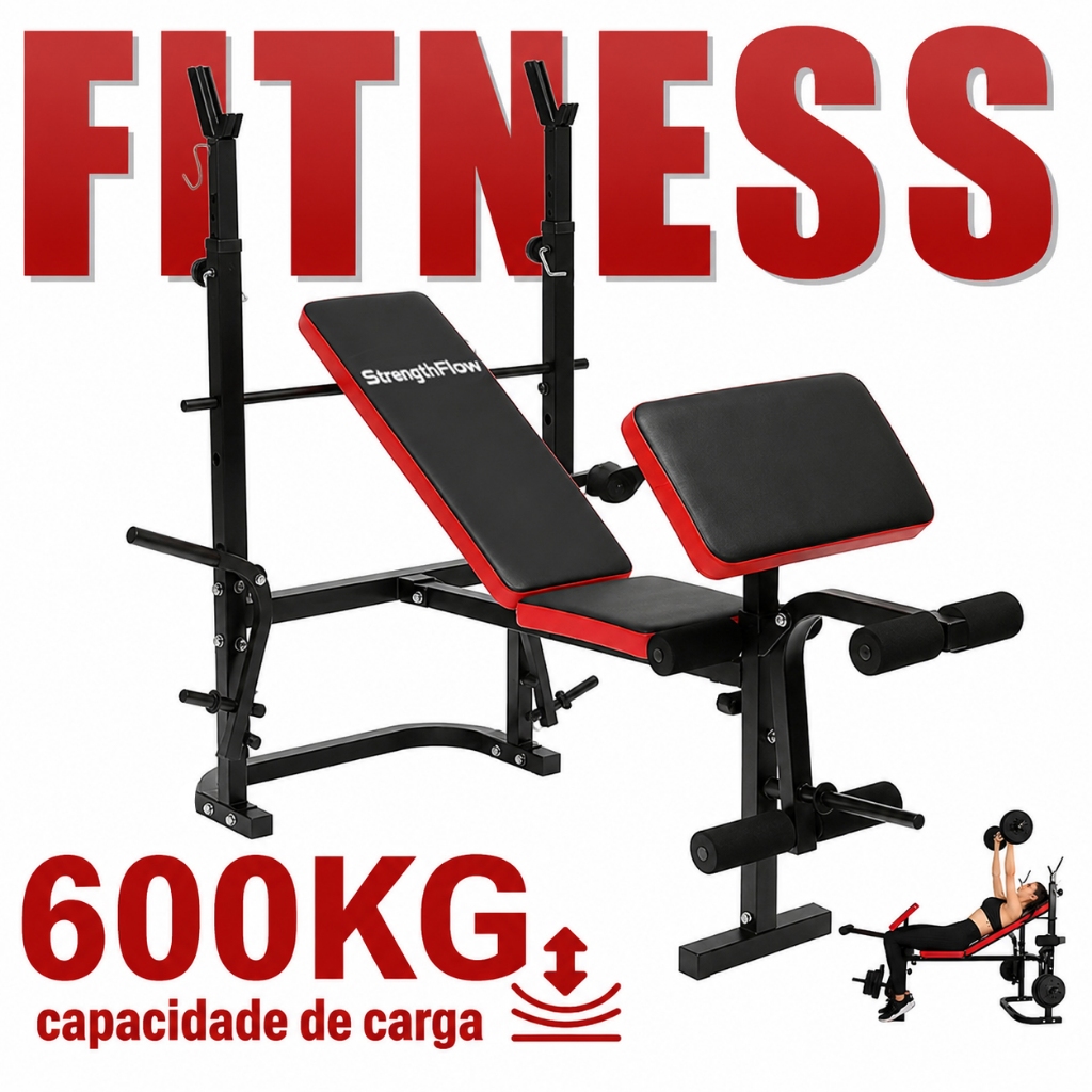 estação de musculação banco de supino-StrengthFlow
