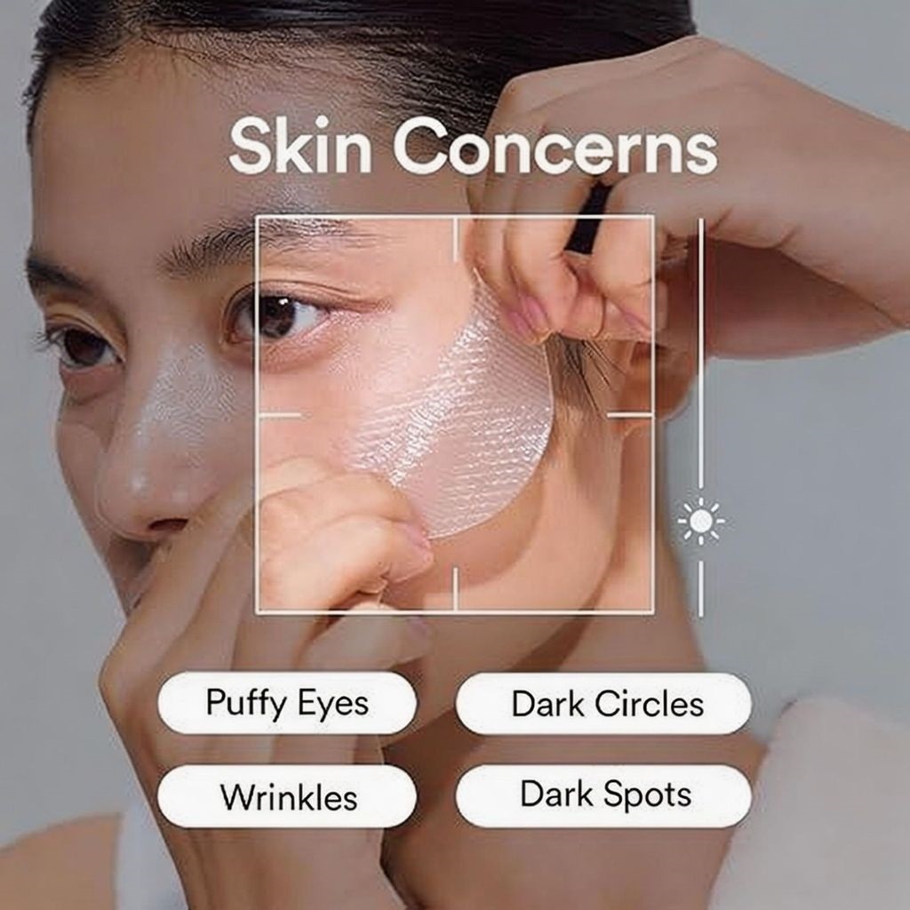 60 Máscara de Colágeno para Olhos Dupla Face | Hidratação Profunda e Suaviza Linhas Finas | Pele Renovada em Minutos