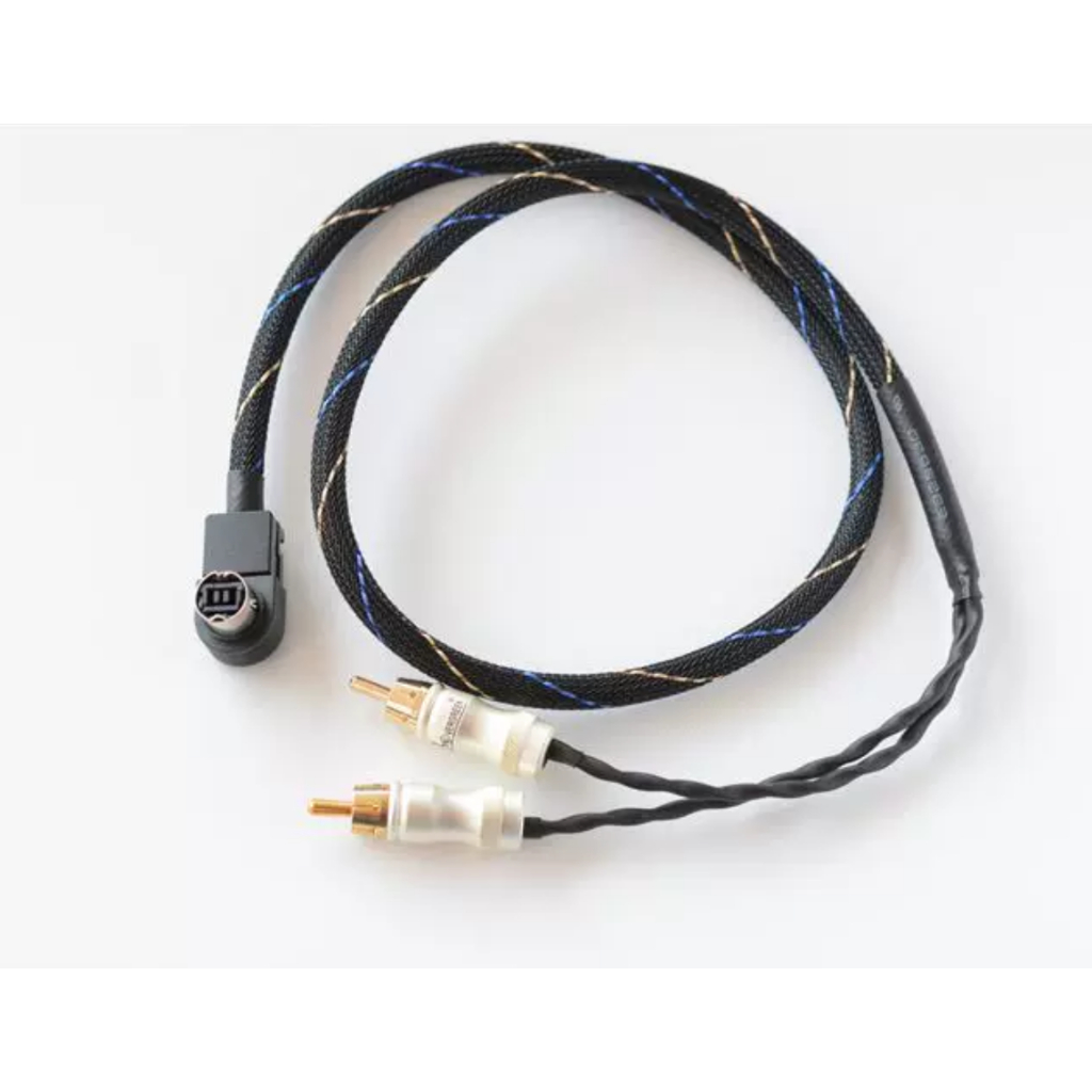 Compatível com Alpha KCA-121B 2RCA Cabo de áudio Cabo AUX Cabo de áudio de alta fidelidade de grau febre Peças automotiv