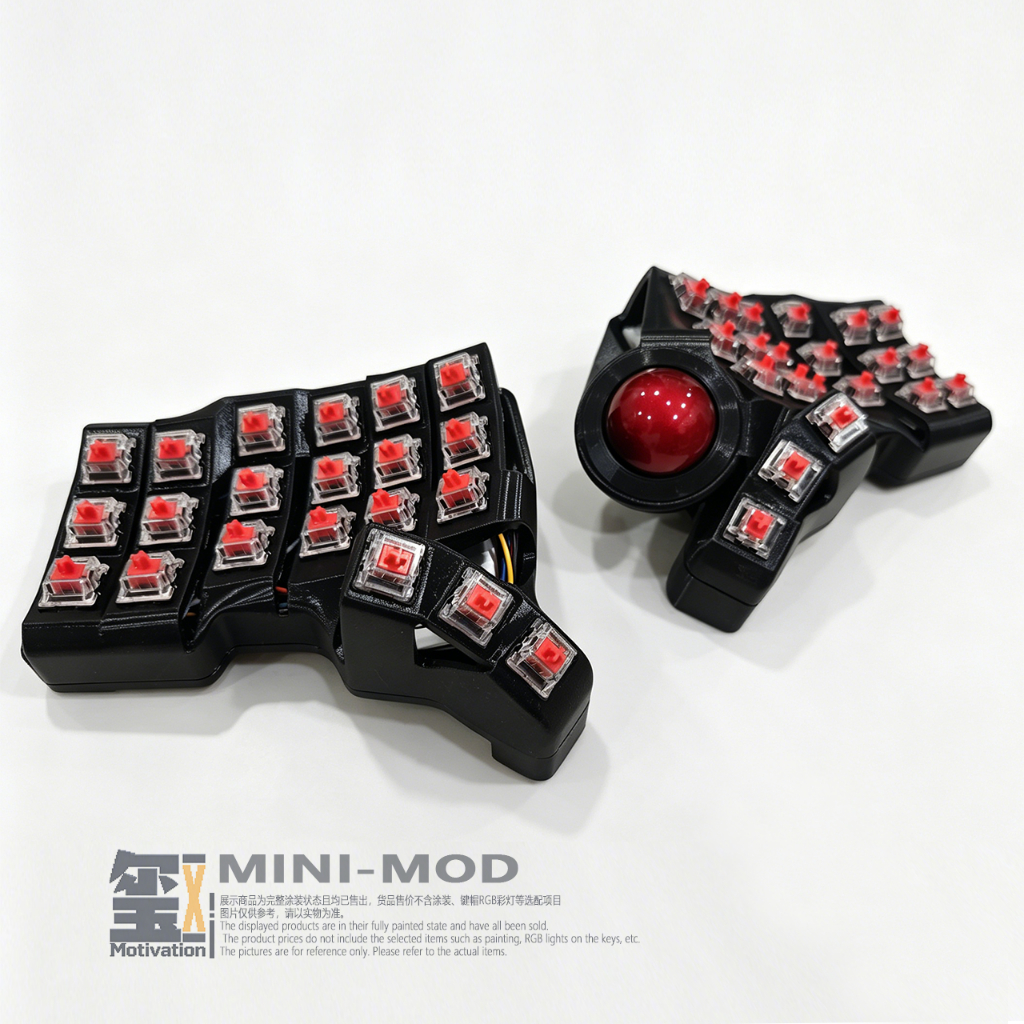 Teclado dividido RGB personalizado feito à mão Mufanxi Mimi MOD, Layout 3 * 6 + 