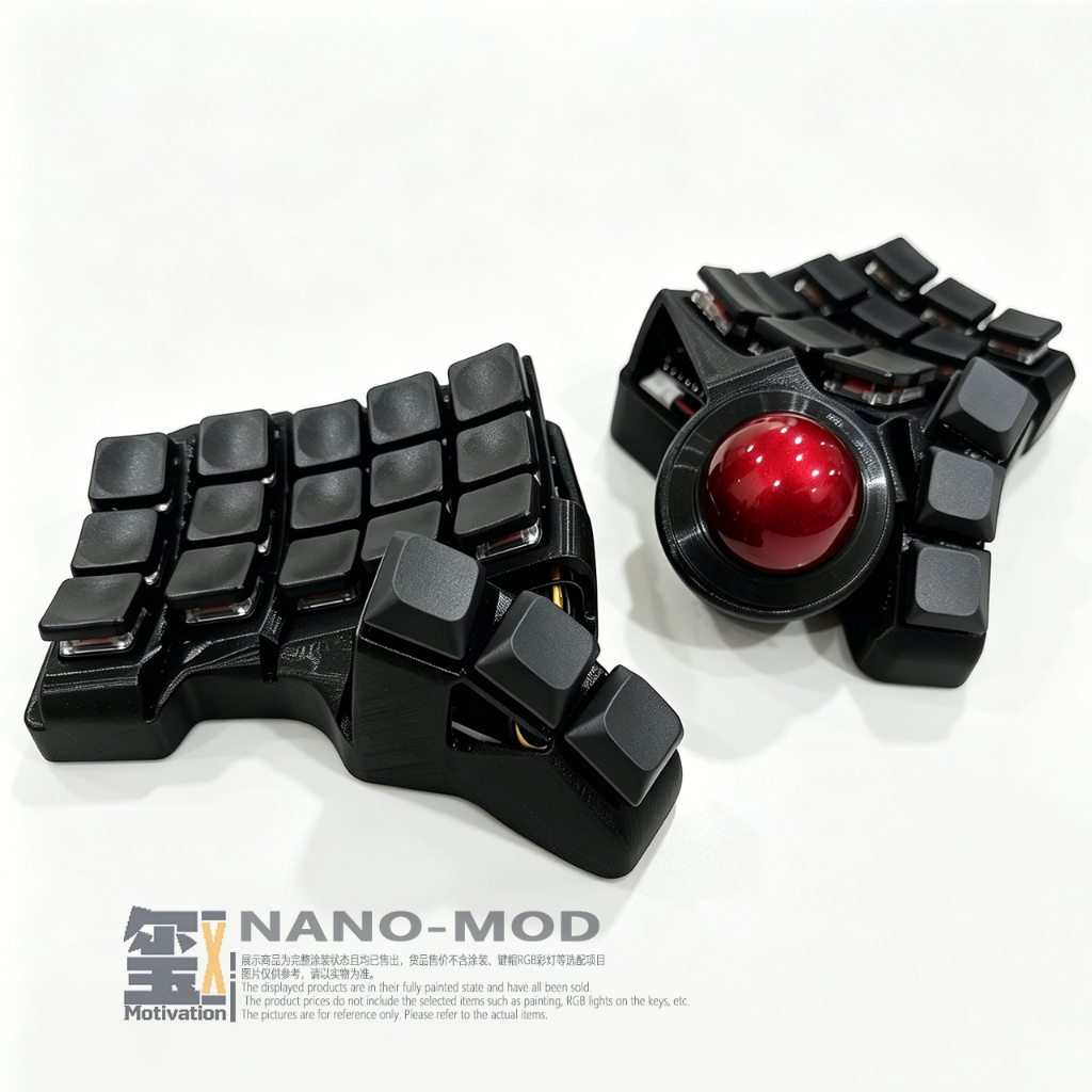Teclado dividido RGB personalizado feito à mão Mufanxi Nano MOD, Layout 3 * 5 + 