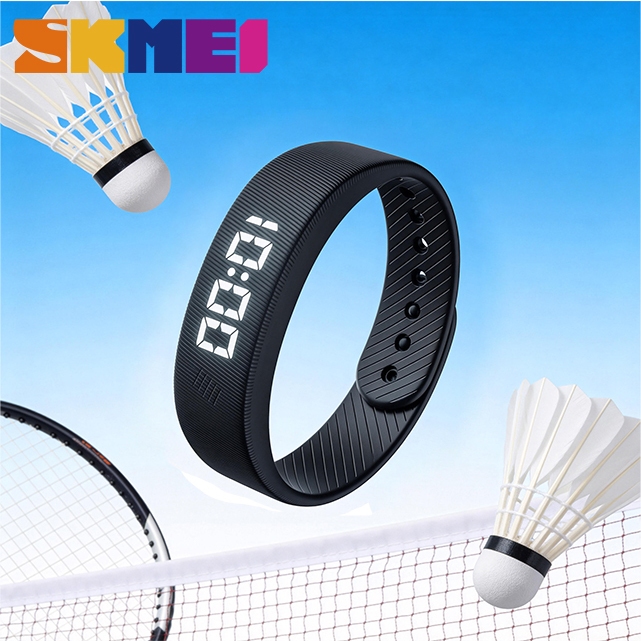 SKMEI T5C Pulseira Esportiva Digital com Pedômetro, Contador de Passos e Calorias, Alarme Vibratório e USB