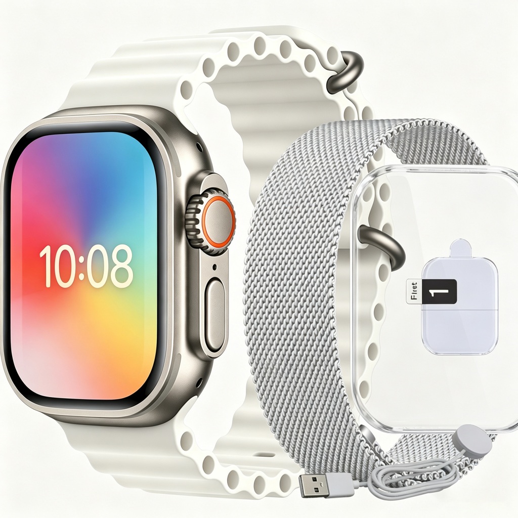 Mini 38/45/49MM Smartwatch Relógio Inteligente Feminino Tela Cheia Duas Alças Envio Rápido SP