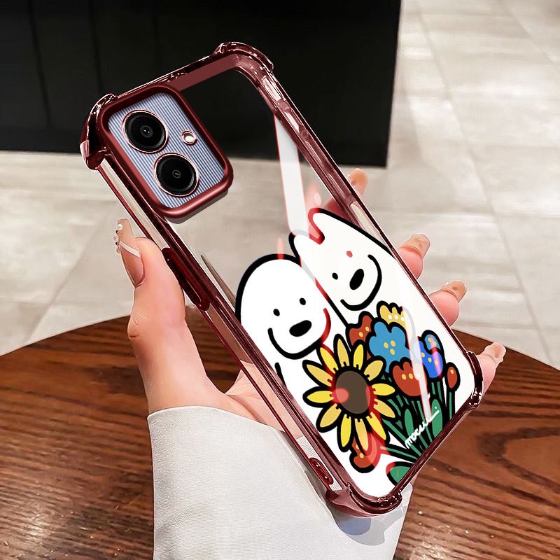 Capa Transparente YBD Para Samsung Galaxy A07 M07 F07 A06 A03 Core A04 A05 A04E F04 M04 A042F M05 F05 A032F Engraçado Fo