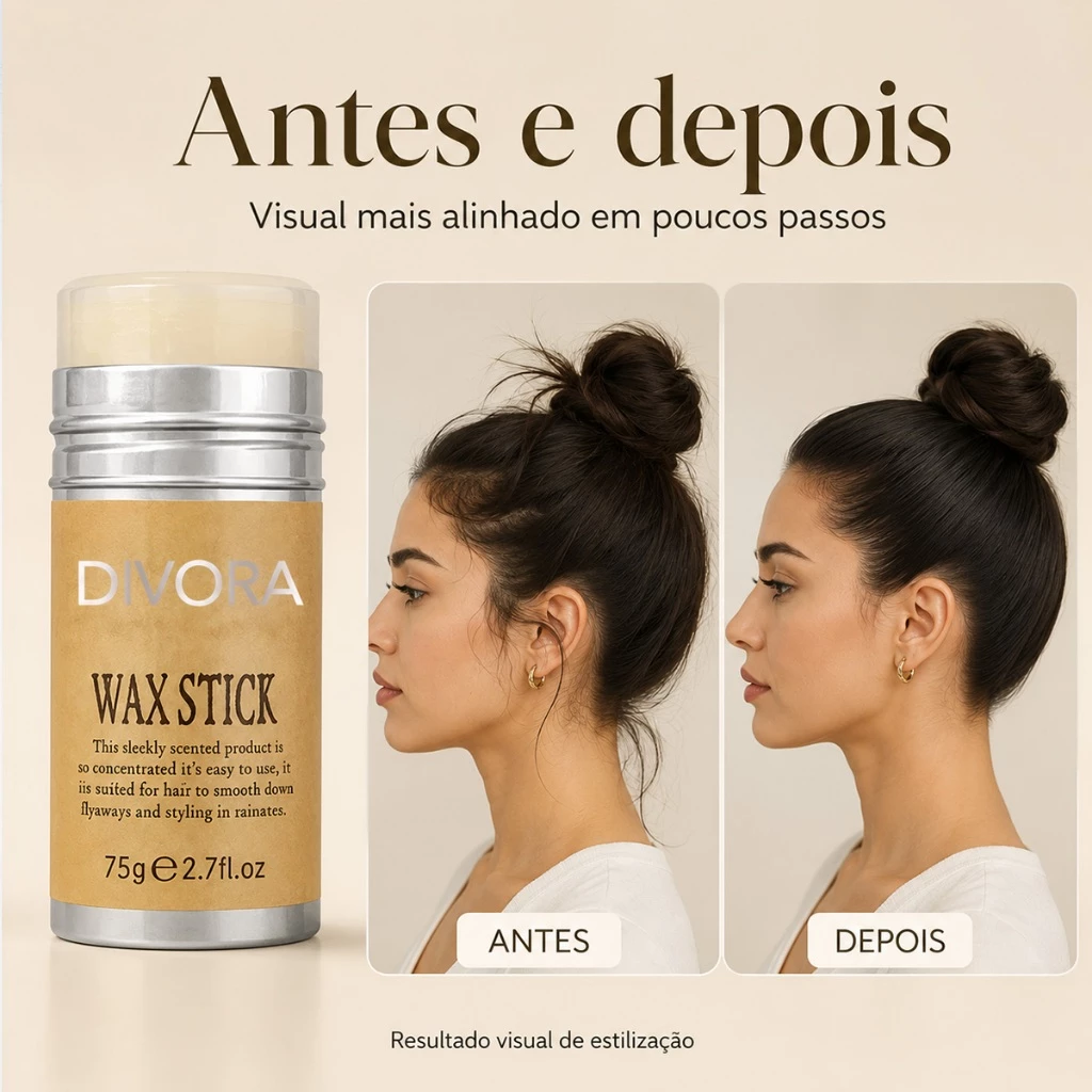 Bastão de cera de cabelo portátil, profissional, Para Liso , Sem Especiarias - 75g — imagem 1