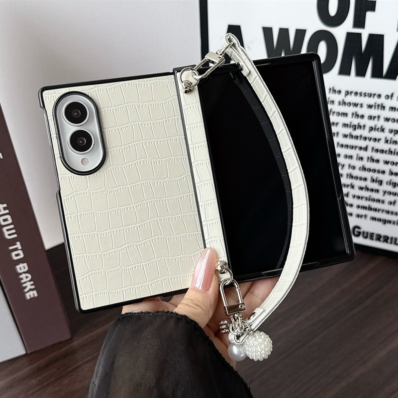 Para Samsung Galaxy Z Fold 8 7 6 5 4 Ultra Luxury Crocodile Print Capa De Couro