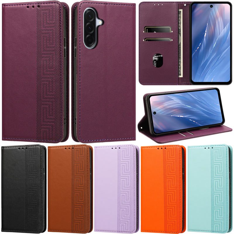 Caixa De Luxo Para Samsung Galaxy A57 5G A27 A37 A08 A07 A06 A55 A35 A18 A17 A26 A16 5G Retro Livro Carteira Padrão Étni