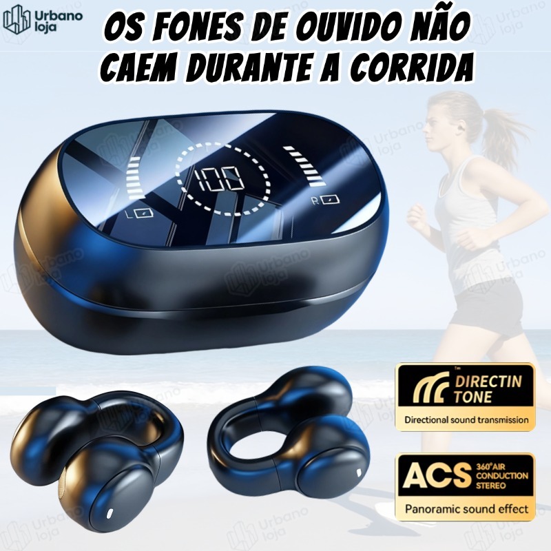 Fone de Ouvido Bluetooth Sem Fio Digital Alta Qualidade Intra Auricular Fones de ouvido esportivos