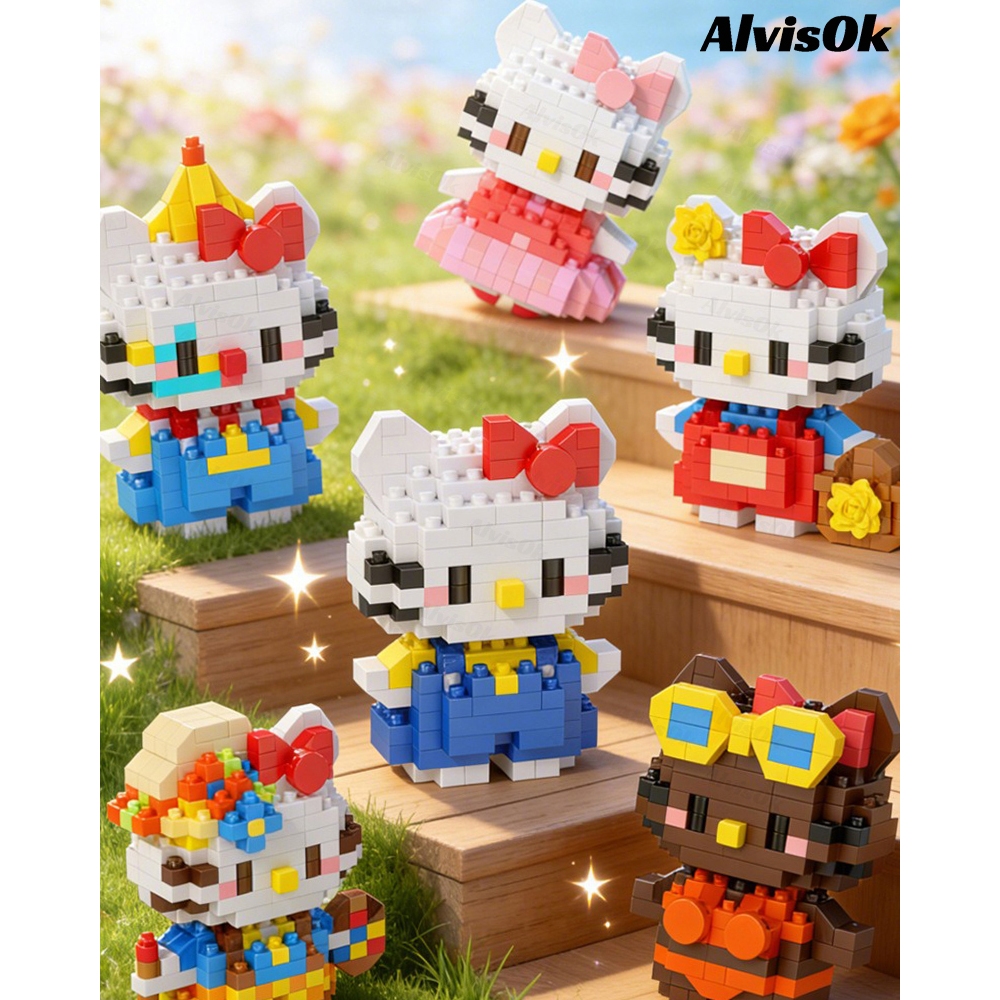Mini Blocos Hello Kitty Personagem Cartoon Presente Criativo