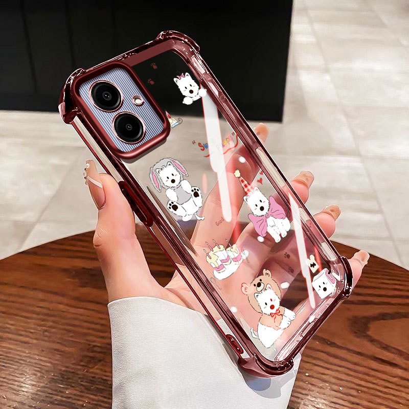 YBD Capa Transparente Para Samsung Galaxy A07 M07 F07 A06 A03 Core A04 A05 A04E F04 M04 A042F M05 F05 A032F Bonito Desen