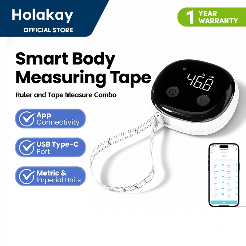 Fita Métrica Corporal Digital Inteligente Bluetooth Fitdays App HD Display LED Perda De P…