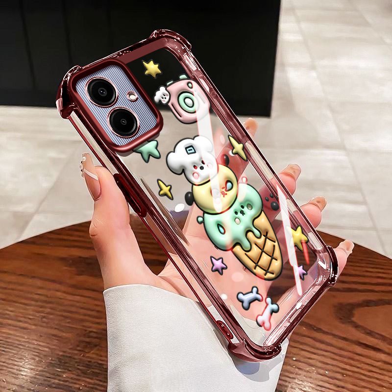 YBD Capa Para Samsung Galaxy A07 A06 A03 Core A04 A05 A04E Cachorrinho Skate em Desenho 3D Fofo Protetora Resistente