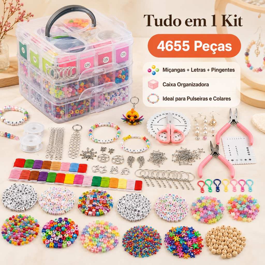 Kit Completo De Miçangas Para Pulseiras De Fabricação De Joias