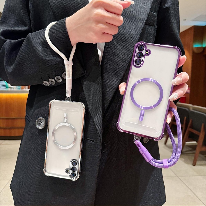 Para Samsung Galaxy A04 A04E F04 M04 A14 A24 A34 A54 A03 Core A03S A13 A23 A33 A53 A73 4G 5G Capa De Telefone Magnética 