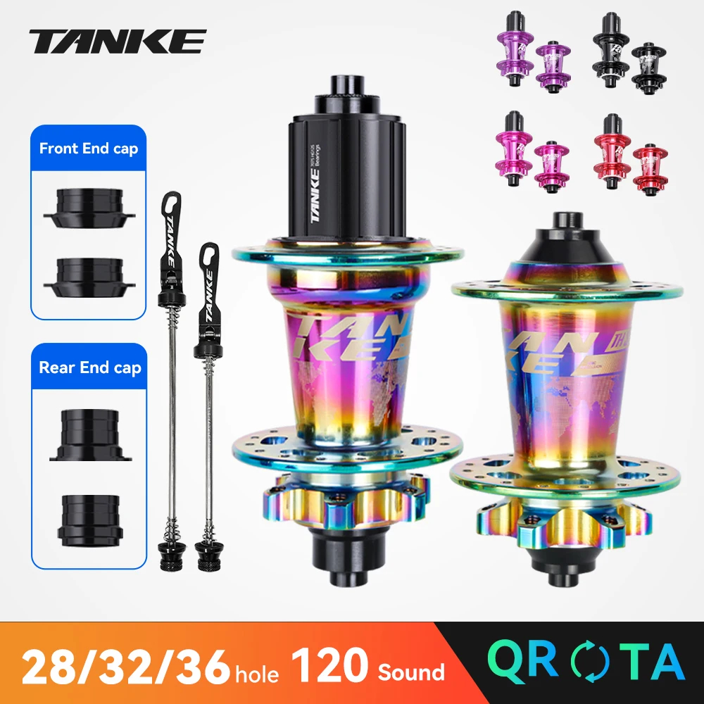 TANKE 120 Clique Hub 6 Rolamento MTB Mountain Bike Dianteiro Traseiro 28 32 36 Furos QR Através Do Eixo Troca Freio A Di