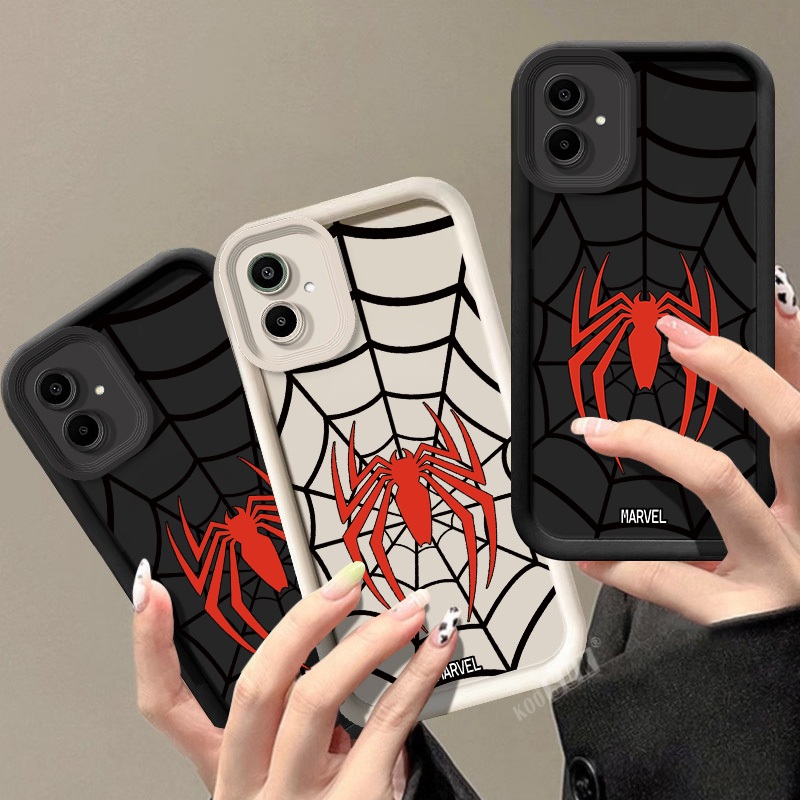 Capa Macia Para Samsung Galaxy A07 A17 A27 A37 A57 A08 A18 M07 F07 F70E M17E F17 M17 M47 4G 5G Little Red Spider Padrão 