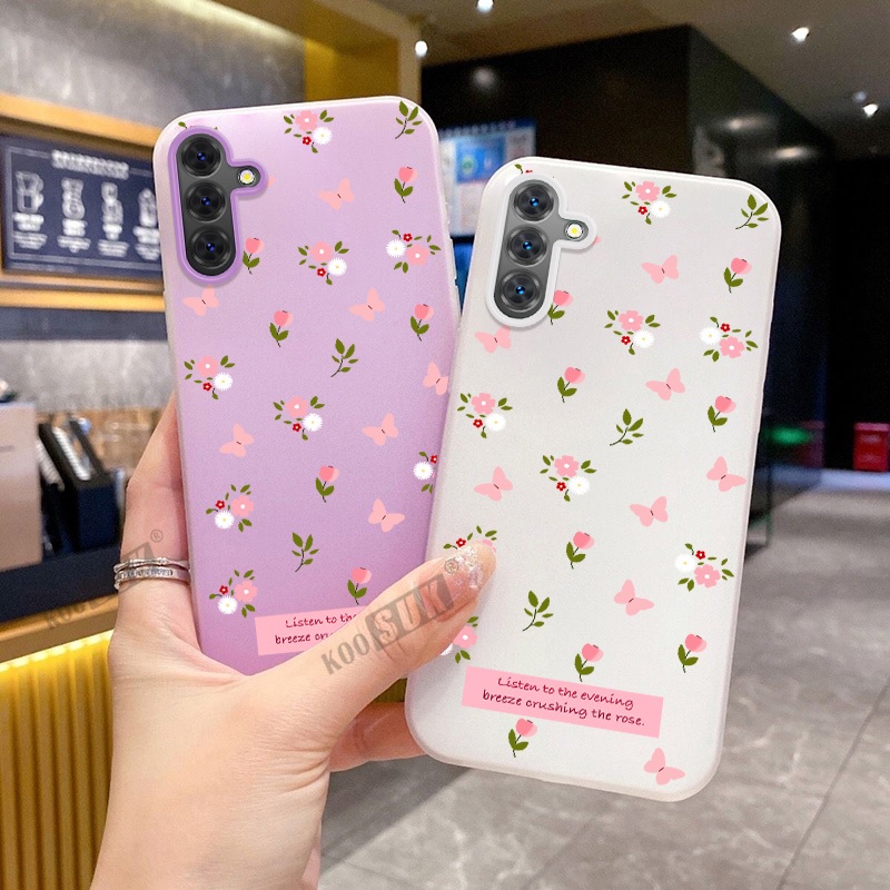 Caixa De Camada Dupla Para Samsung Galaxy A07 A17 A27 A37 A57 A08 A18 M07 F07 F70E M17E F17 M17 M47 4G 5G Impressão Flor