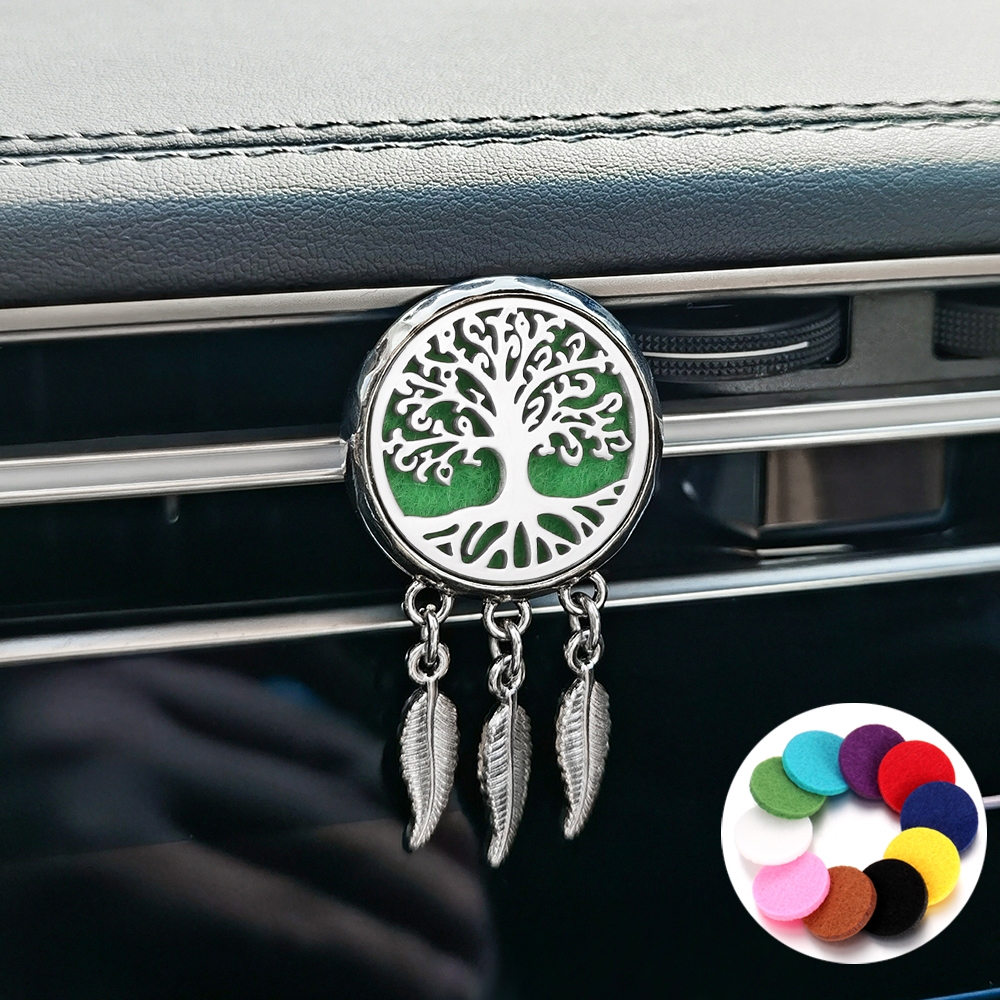 Aromaterapia Árvore Da Vida Recarregável Ambientador De Carro Clipe Difusor De Perfume Ventilação De Ar Automática Inter