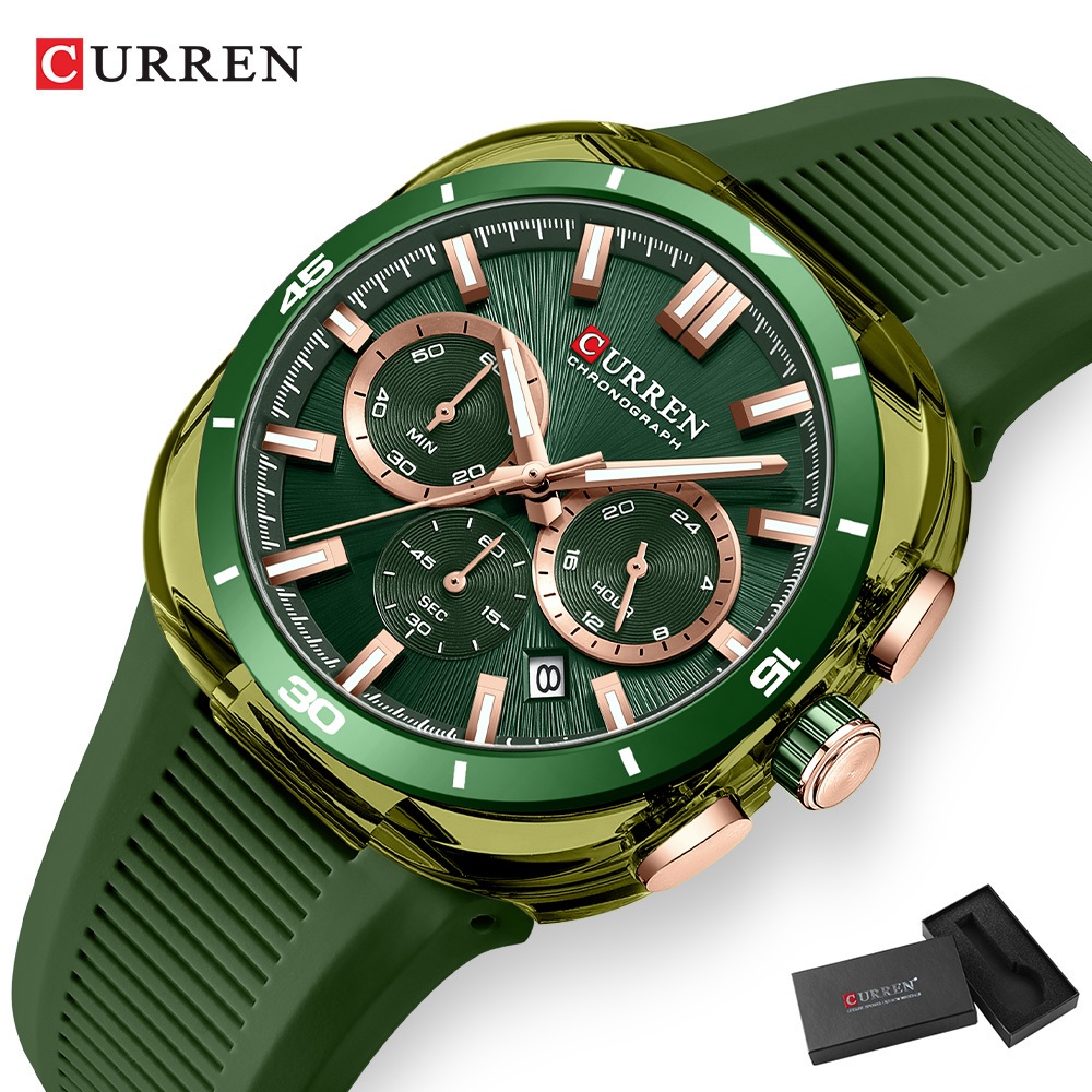 CURREN Relógio Masculino Feminino Nova Marca Genuína De Alta Qualidade Autêntico Cronógrafo Multifuncional Calendário Lu