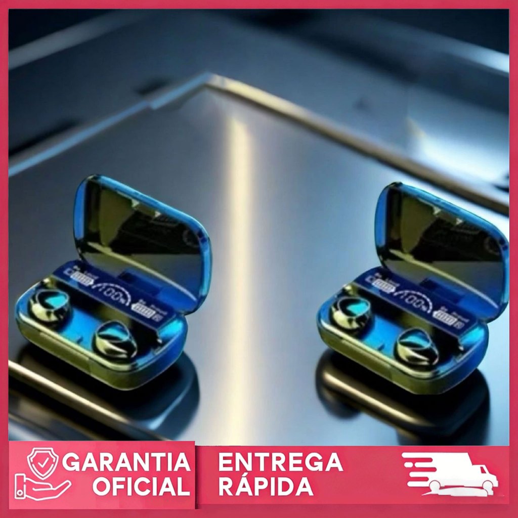 M10 Bluetooth 5.3 Estéreo TWS Fones De Ouvido Sem Fio Com Carregador De Banco De Potência