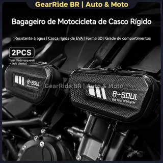 2PCS Bolsa Lateral para Motocicleta 1.5L em Fibra de Carbono à Prova d'Água Universal para Bicicleta