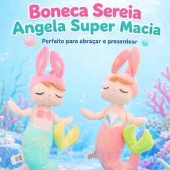 Metoo Angela Sereia Coelho Boneca de pelúcia Brinquedo Princesa Boneca de conto de fadas Presente de feriado infantil