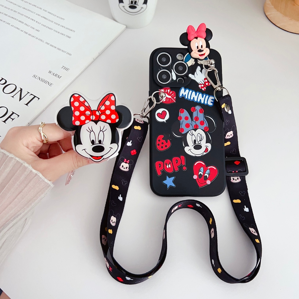 Capa De Desenho Animado Fission Minnie Para Samsung S25 S24 Note9 S23 S22 S25 Note20 S10 S21 S20 S7 S9 S8 Plus Ultra Cut