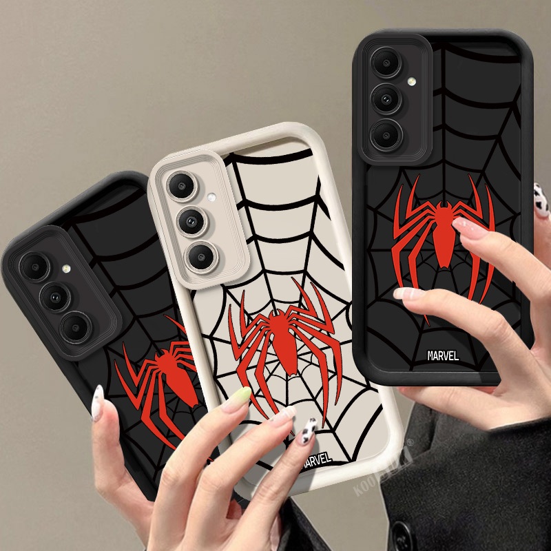 Capa Para Samsung Galaxy A08 A18 A07 A17 A27 A37 A57 M07 F07 F17 M17 F70E M17E M47 Padrão De Teia De Aranha Protetora De