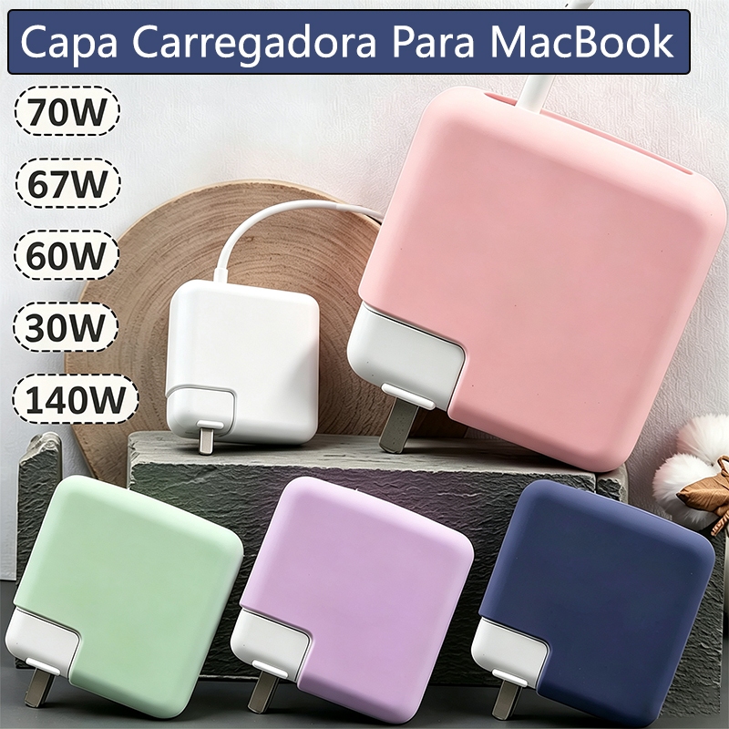 Caso de Cargador de Silício para Macbook Air Pro 13/14/15/16 inch 30W 45W 60W 67